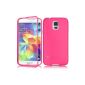 Samsung Galaxy S5 Swees® Cover Case Shell Cover Case TPU + PC (screen protector included, hot Pink) (Electronics)
