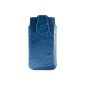 Original Suncase pocket for / HTC 8X (Windows Phone) / Leather Case Mobile Phone Case Leather Case Protective Case Cover In Wash-Blue (Accessories)
