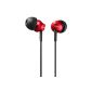 Sony MDREX50LPR headphones red (Electronics)