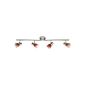 Lalumie LH00000469 Set 4 x 7 W ceiling light, 4 flame, iron / red / orange (household goods)