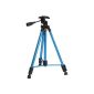 Rollei DIGI 9300 - compact video tripod made of aluminum, up to 3 kg payload, including tripod head and quick release plate -. Blue (Accessories)