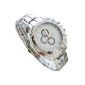 Fashion Mens Stainless Steel Quartz Analog Sport Watch Clock White (clock)