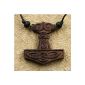 Thor Hammer wooden jewelry, necklace pendant Thors Hammer Length:. 4cm incl band (jewelry)