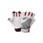 Fitness Gloves - Women's training gloves for training and fitness - Premium Suede - White (M) (Health and Beauty)