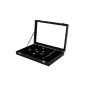 Songmics jewelery tray ring box ring case black for about 100 rings JDS301 (Home)