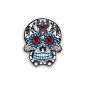 Mexico Sugar Skull Nautical Star Sailor Tattoo Rockabilly Aufnher Aufbgler patch, multicolored (Textiles)