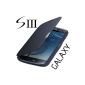 Flip Case Samsung Galaxy S3 Neo GT i9301i i9301 Hard Case Cover Dark Blue + Free screen protector !!!!!!  (Electronics)