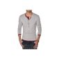 TheLees (VT09) Mens casual long sleeve layered style button T-Shirts (Textiles)