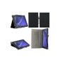 IVSO® Leather Case Cover Folio Case Cover with Stand & hand strap and business card slot for Sony Xperia Z2 Tablet (For Sony Xperia Tablet Z2, Book Style Black) (Electronics)