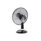 Arendo table-fan / Wind Machine | Table Fan 30cm | Power 40W | high air flow | very quiet operation | tilt angle 30 ° | Oscillation: 85 ° | in black (Electronics)