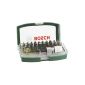 Bosch case of short screwdriver bits with color code 31 rooms and 1 bit holder 2607017063 (Tools & Accessories)