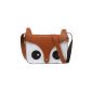 niceeshop (TM) Shoulder Bag Leather Cute Fox Animals and Hibou