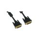 1m DVI Cable - 24k Gold Plated - Lead Video - for HDTV, including Plasma, LCD, LED, 3D - Dual Link - one 24 pins - 1.0 m (Electronics)
