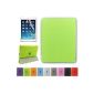 Besdata® Ultrathin Stylish Smart Cover Leather Case Protective Carrying Case + Back Case for iPad 4 iPad 3 iPad 2 / iPad mini - incl. Screen protector cleaning cloth pin with multi-stand Autosleep Wake (ipad 2 3 4, Green) (Personal Computers)