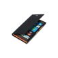 kwmobile® practical and chic flap protective case for Nokia Lumia 730/735 in Black (Wireless Phone Accessory)