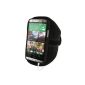 iGadgitz Black Sports Armband Water resistant for HTC One M8 (2014) Gym Jogging Armband (Wireless Phone Accessory)