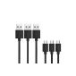 Aukey® USB 2.0 to Micro USB 1.2 meters, Lot 3 Cables Type A Male to Micro B Type Black (Electronics)