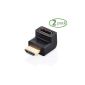 Ugreen High Speed ​​HDMI Male to HDMI Female Adapter / angle 270 degrees HDMI Adapter / up and down / plated contact / protection from your HDMI cable / fixed transfer rate / fset holder / HD 1080P (270 degrees 2 piece, Black) (Electronics)