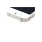 kwmobile® dust and dirt protection DIAMOND WHITE BUTTON for the audio output.  Suitable for Samsung Galaxy S3 i9300 S4 i9500 Note 2 N7100 mini i8190 S2 i9100 / Apple iPhone 5 4S 4 3GS / HTC Desire One M7 Sony Xperia Z and other devices with 3.5 mm jack (Wireless Phone Accessory)