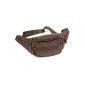 Fanny pack, waist bag very high LEAS real buffalo leather, dark brown - '' LEAS Travel-Line '' (Misc.)