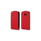 MOONCASE Cover Case Leather Flip Case Cover Case For Samsung Galaxy Trend Lite (s7390) / Galaxy Fresh (s7390 / s7392) Red (Electronics)