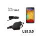 *** Fast 3.0 USB CHARGER GALAXY NOTE 3 *** CIGAR LIGHTER CAR CHARGER for Samsung Galaxy Note 3 *** 3.0 Loading !!  100% Compatible GALAXY NOTE 3 III 9000 N N9002 N9005 (Electronics)