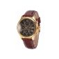 Ks - KS149 - Men Watch - Automatic Mechanical - Housing Gilded - Date / Day / Me - Brown Leather Strap (Watch)