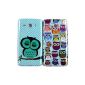 tinxi® 2x TPU Silicone Protective Case for Huawei Ascend Y530 cover Case Pouch box light green owl motifs and several owls (Electronics)