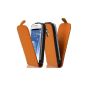 Cadorabo ®!  Samsung Galaxy S3 Mini I8190 PU Leather Case Cover in Orange (Electronics)