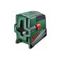 Bosch PCL 20 Cross Line Laser + Protective case + wall mount (10 m working range, plumb function) (tool)