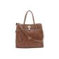 Bovari handbag Golden Padlock - calf leather - 37x30x16cm - cognac (Shoes)