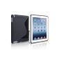 Yousave Accessories TM iPad 3 S Line Silicone Gel Cover and stylus pen - Accessory Kit for iPad 3 Case Black