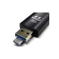 Three3 FT (TM) Black Stone 64GB USB 3.0 / USB 2.0 OTG Micro Black.