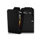 Supergets Case for HTC Wildfire S Faux Leather Case Cover in black, mini stylus, protector, Accessories Set (Electronics)
