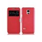 JAMMYLIZARD | Case with flap opening window for Samsung Galaxy S5 Mini Red (Accessory)