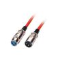 6043 Lindy Audio Cable XLR M / F 3m Red (Electronics)