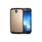 JETech® Super Protection Case Samsung Galaxy S4 Case Cover Ultra Slim Fit Case for Galaxy S IV i9500 Galaxy SIV (2-Layer Champagne Gold) (Wireless Phone Accessory)