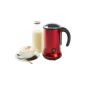 Andrew James - Double Function At frother Milk & Milk Heater Power In Red - 450 Watts - For hot or cold milk - 300ml - 2 years warranty (Kitchen)