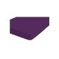 Castell 77113/353/041 jersey stretch fitted sheet, in accordance with Oeko-Tex Standard 100, 140 x 200 cm to 160 x 200 cm, color: dark purple (household goods)