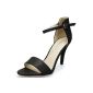 MQ23 ladies elegant Peep -Toe - sandals with stiletto heel 1696 (Textiles)