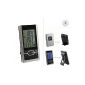 DCF Digital indoor thermometer with transmitter and lighting.  Min Max, radio clock, alarm functions and analog universal adhesive thermometer as a set (SB1117N) (Garden & Outdoors)