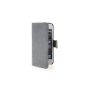 MOON CASE Leather Flip Case Cover Sleeve Case Skin Hard Cover for Apple iPhone 5 5G 5S Grey (Electronics)