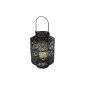 Lantern metal incl. Glass insert for candle, black, H 30 cm