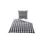 KBT Cotton Plus 4001626017881 Bedding Set, set Nereid Karo, 80 x 80 cm + 155 x 220 cm, black / gray / white (household goods)