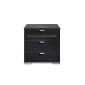 Arte M Nightstand Dresser gallery plus with 3 drawers (color: black)