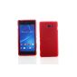 Me Out Kit FR TPU Gel Case for Sony Xperia M2 - red frost printing (Wireless Phone Accessory)