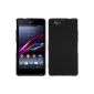 Silicone Case for Sony Xperia Z1 Compact - black matt - Cover Cubierta PhoneNatic ​​+ protection film (Electronics)