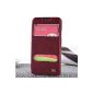 MOONCASE View Window Leather Case Cover Flip Case Protection Case for Samsung Galaxy Note 3 Neo N750 / N7505 Lite Red (Electronics)
