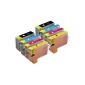 BCI-6 / BCI-3E - 8x Compatible Ink Cartridges - Cyan / Magenta / Yellow / Black- High Capacity - use with I550 I850 I6500 I560X I550X S520 S750 S630 BJC-3000 S600 S400 S450 S6300 S500 S400X MP MP-F60 C150 S MP MP780 C600f S530D S4500 BJC-6500 C600 (Office Supplies)