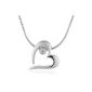 Fossil ladies collier 925 sterling silver with cubic zirconia 42 + 5 cm JF13222040 (jewelry)
